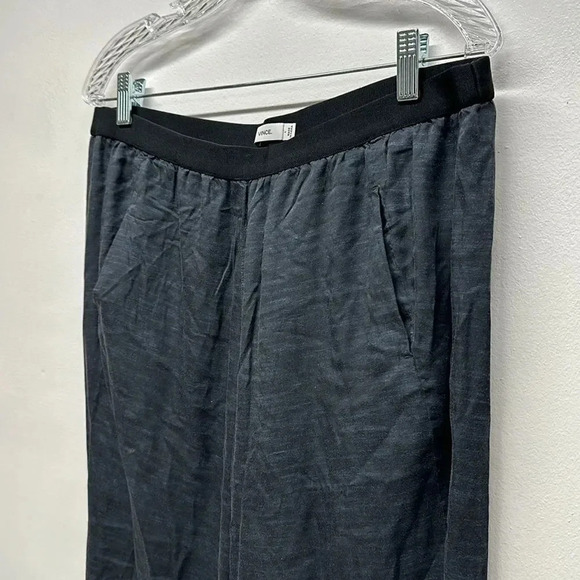 Vince Jogger Pants Elastic Waist Pull On Pockets Modal Marbled Black Size Large - Picture 3 of 9